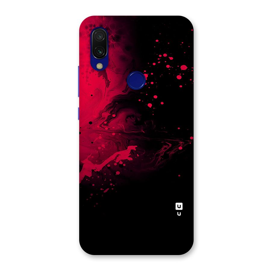 Red Black Splash Art Back Case for Redmi 7