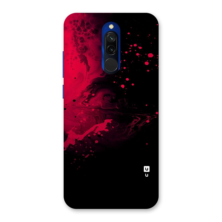Red Black Splash Art Back Case for Redmi 8