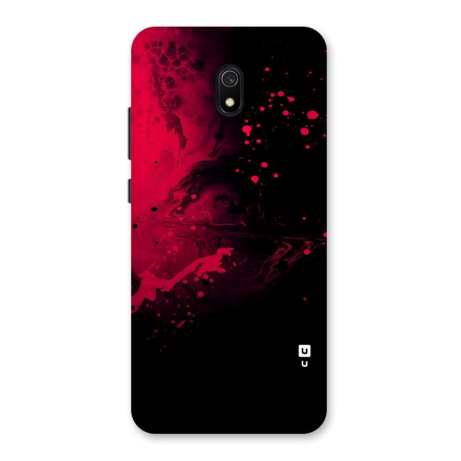 Red Black Splash Art Back Case for Redmi 8A