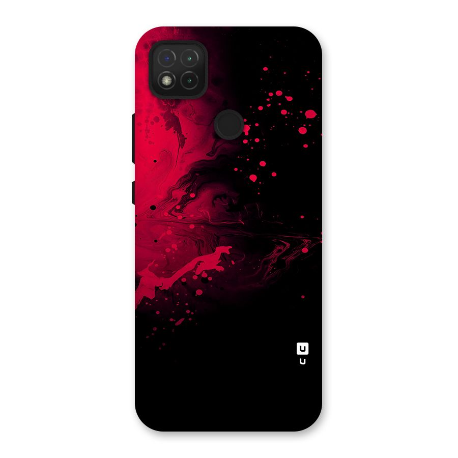 Red Black Splash Art Back Case for Redmi 9 Activ