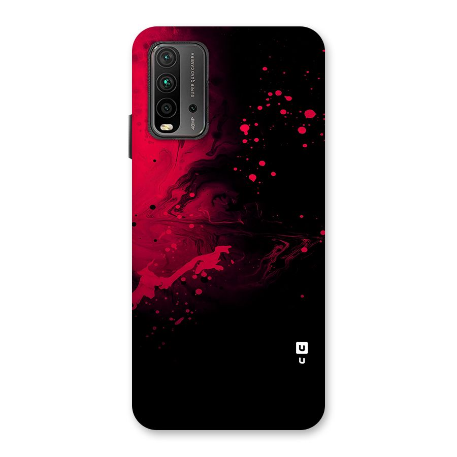 Red Black Splash Art Back Case for Redmi 9 Power