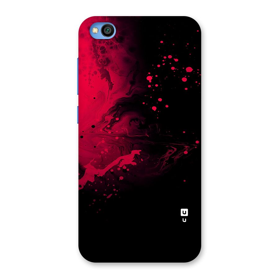 Red Black Splash Art Back Case for Redmi Go