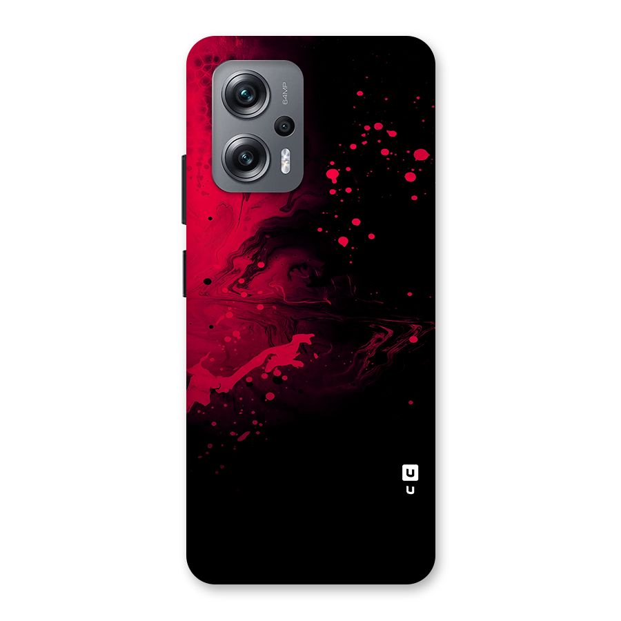 Red Black Splash Art Back Case for Redmi K50i