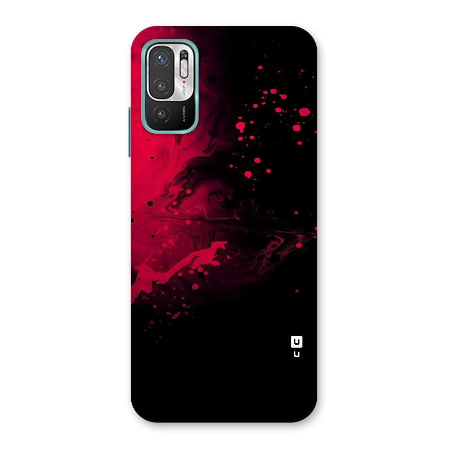 Red Black Splash Art Back Case for Redmi Note 10T 5G