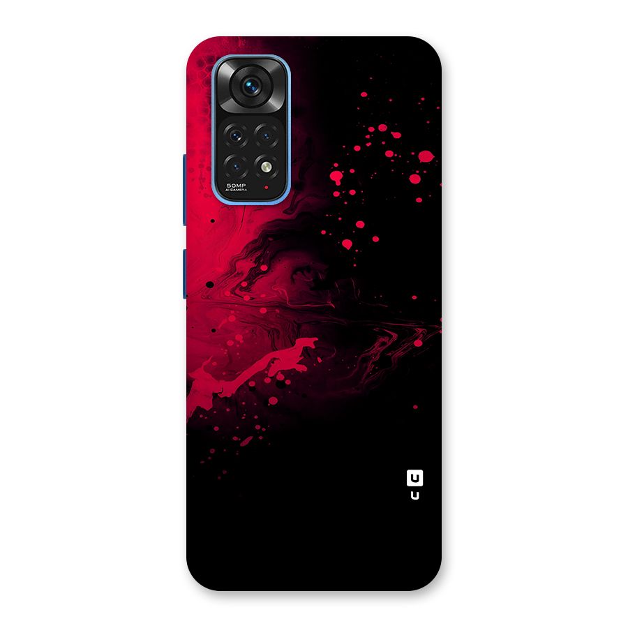 Red Black Splash Art Back Case for Redmi Note 11S