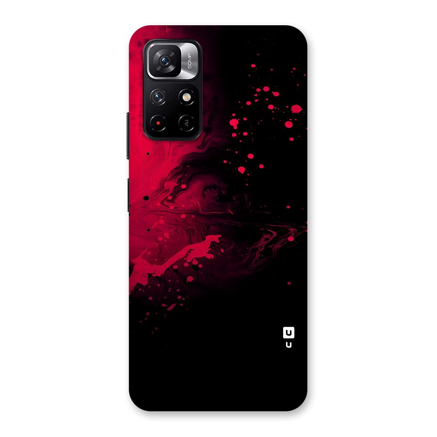Red Black Splash Art Back Case for Redmi Note 11T 5G