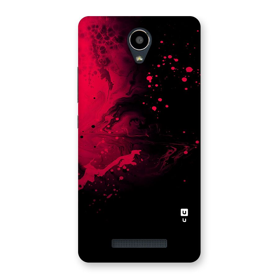 Red Black Splash Art Back Case for Redmi Note 2