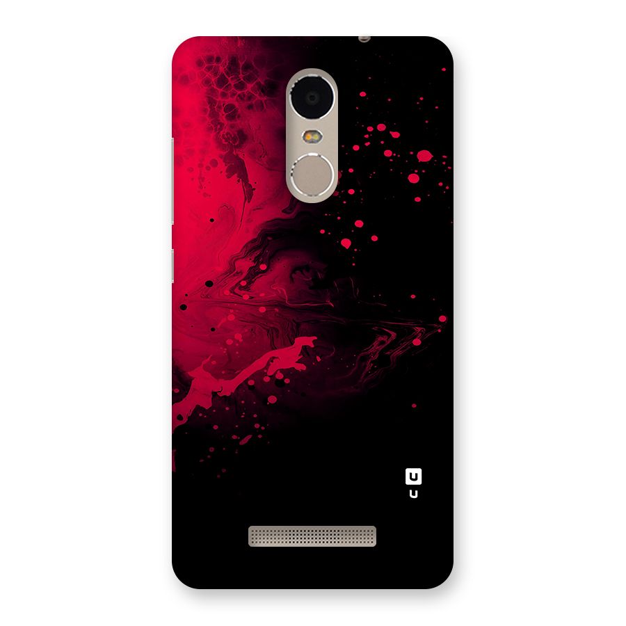 Red Black Splash Art Back Case for Redmi Note 3