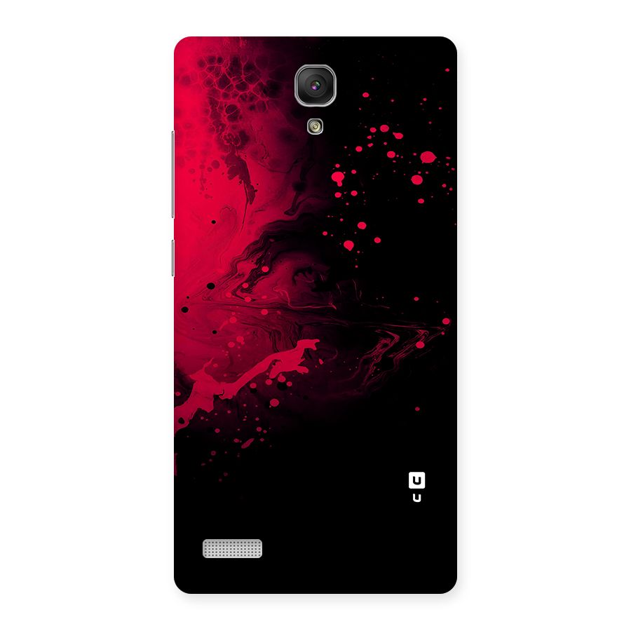 Red Black Splash Art Back Case for Redmi Note 4