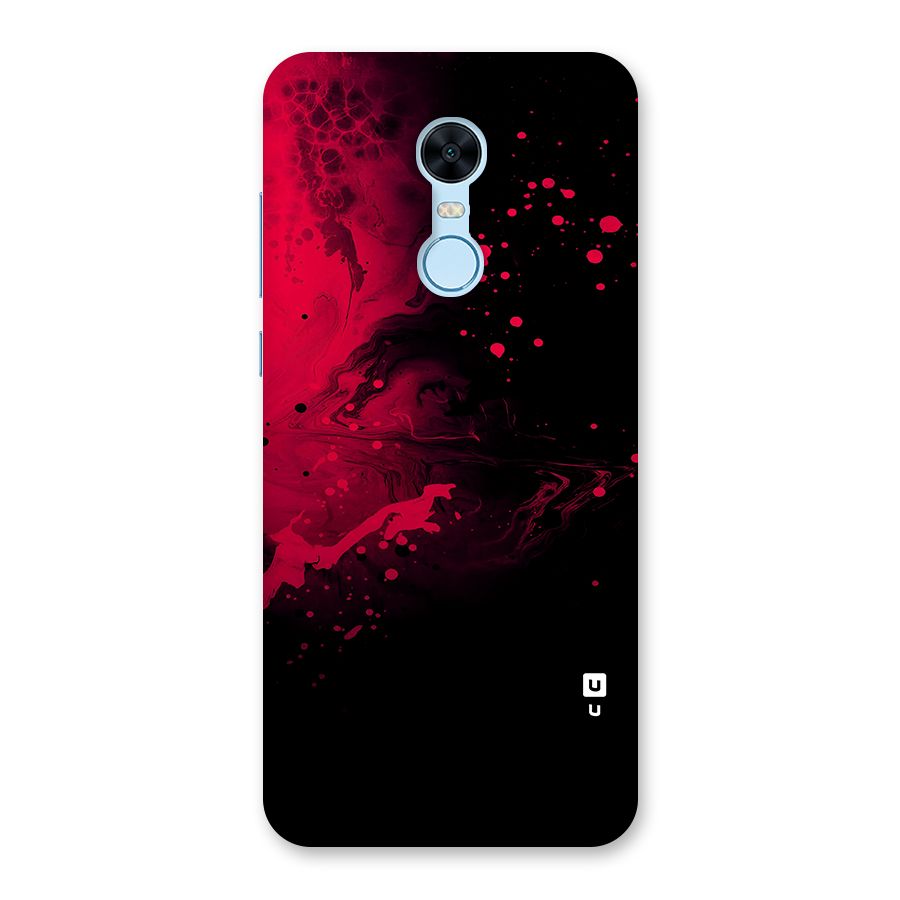 Red Black Splash Art Back Case for Redmi Note 5