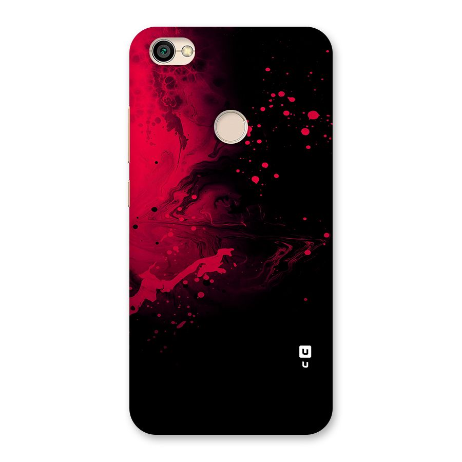 Red Black Splash Art Back Case for Redmi Y1 2017