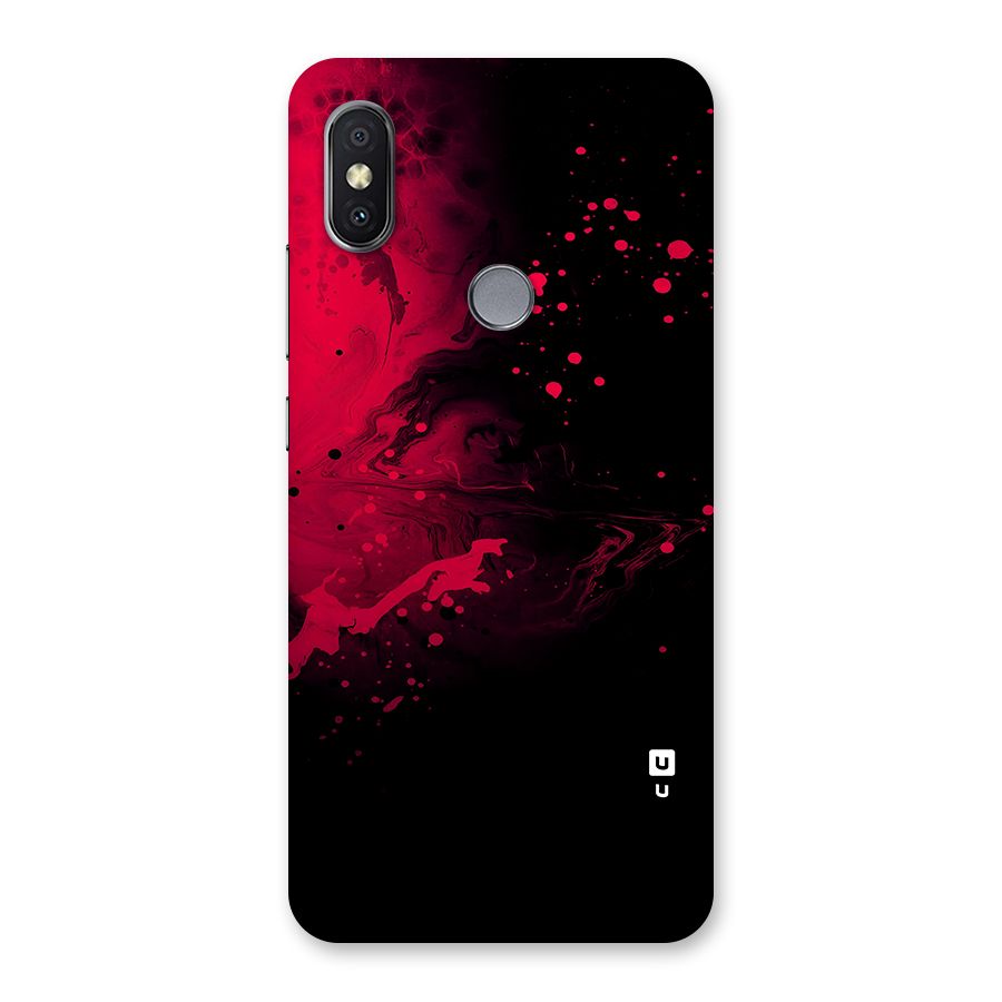 Red Black Splash Art Back Case for Redmi Y2