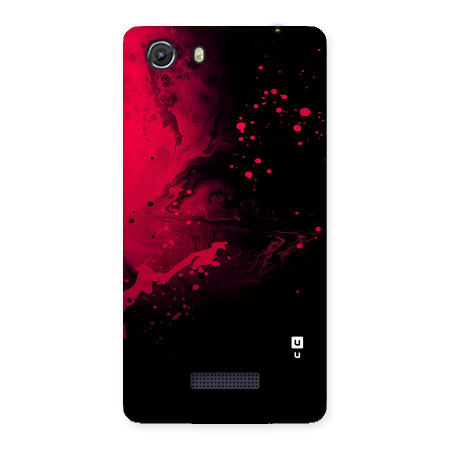 Red Black Splash Art Back Case for Unite 3