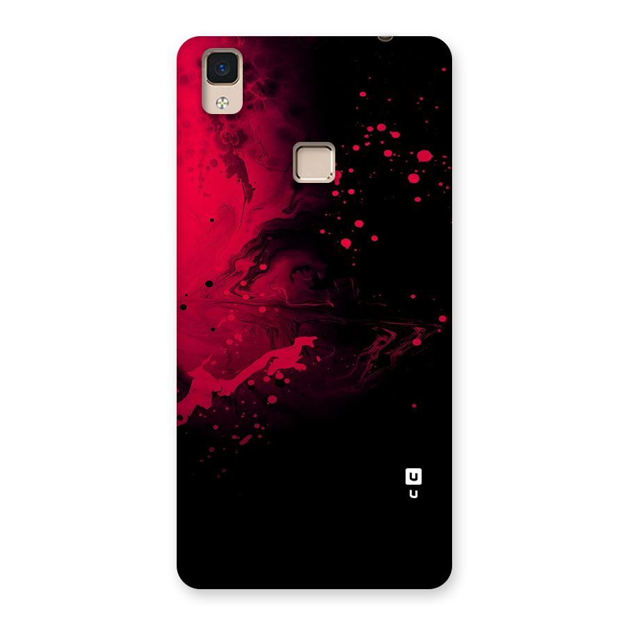 Red Black Splash Art Back Case for V3 Max