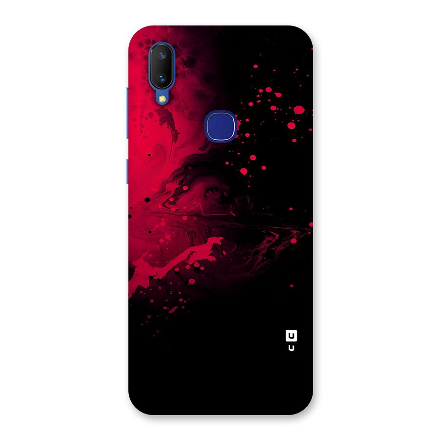 Red Black Splash Art Back Case for Vivo V11