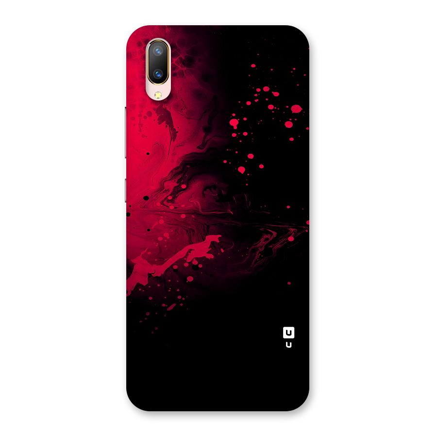 Red Black Splash Art Back Case for Vivo V11 Pro