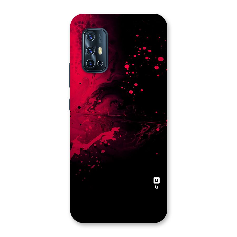 Red Black Splash Art Back Case for Vivo V17
