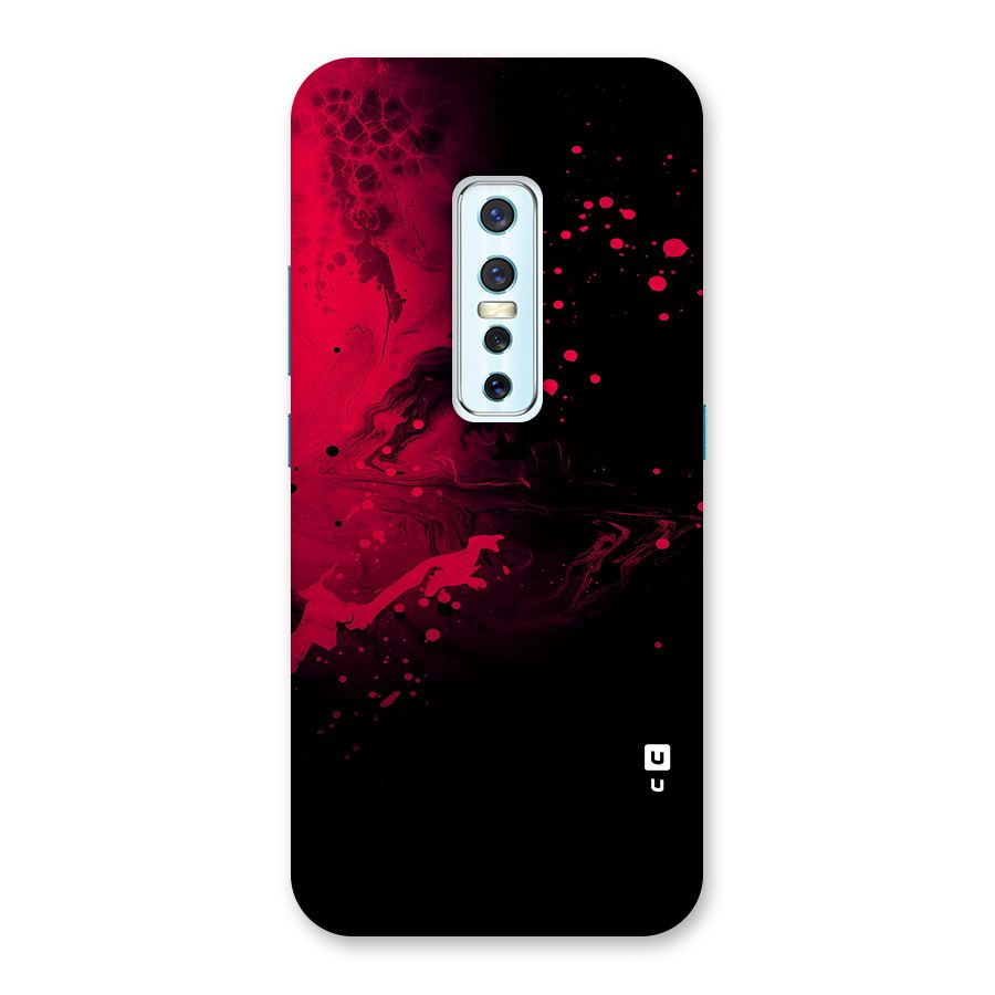 Red Black Splash Art Back Case for Vivo V17 Pro