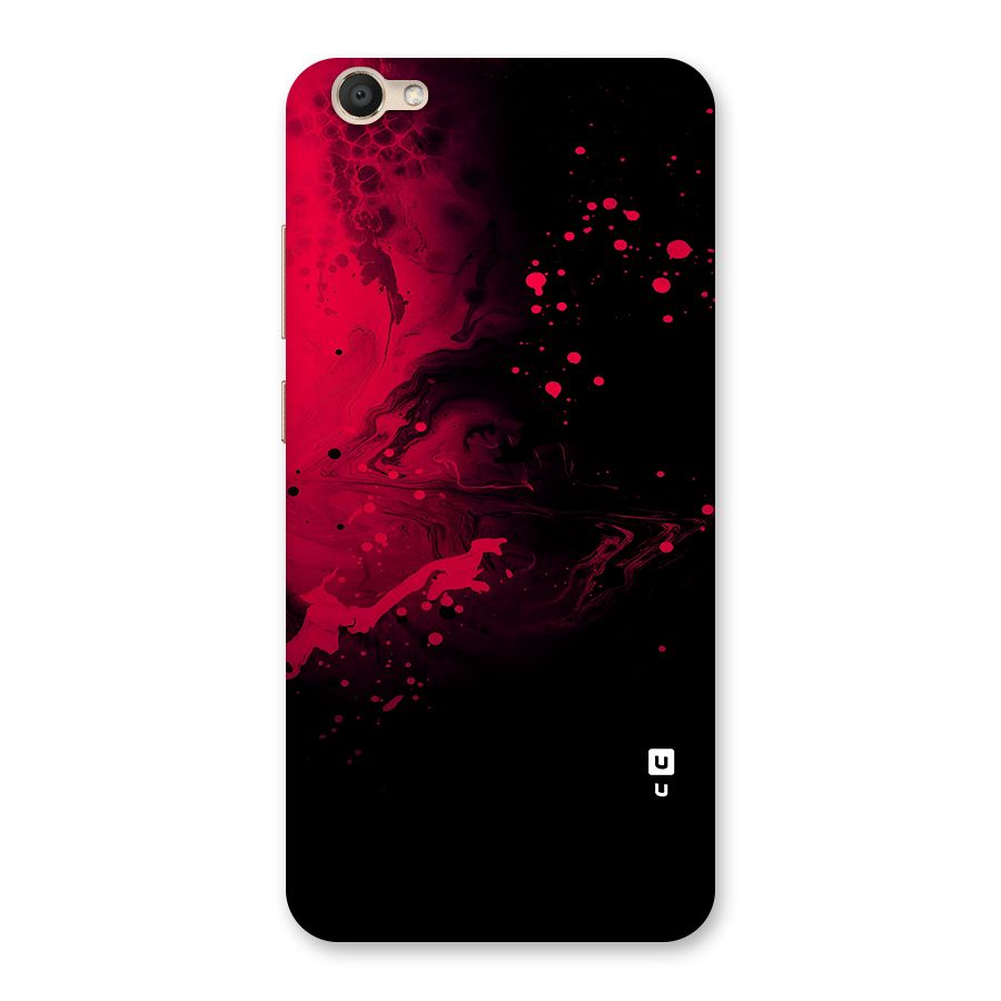 Red Black Splash Art Back Case for Vivo V5