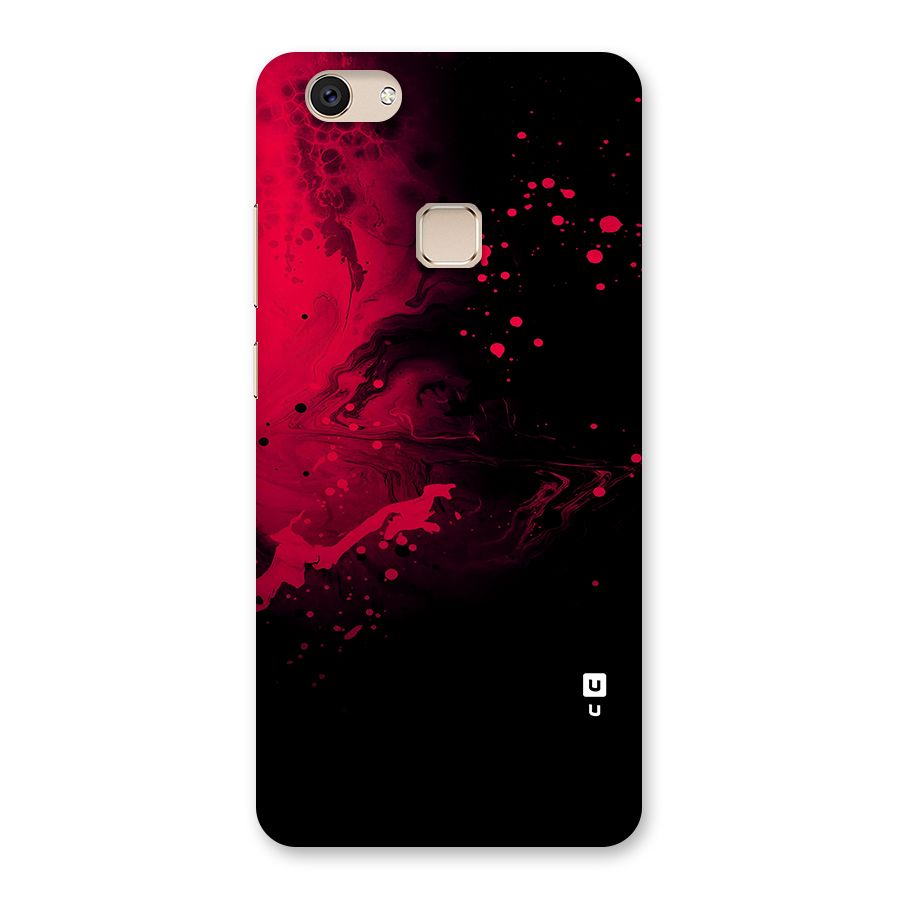 Red Black Splash Art Back Case for Vivo V7