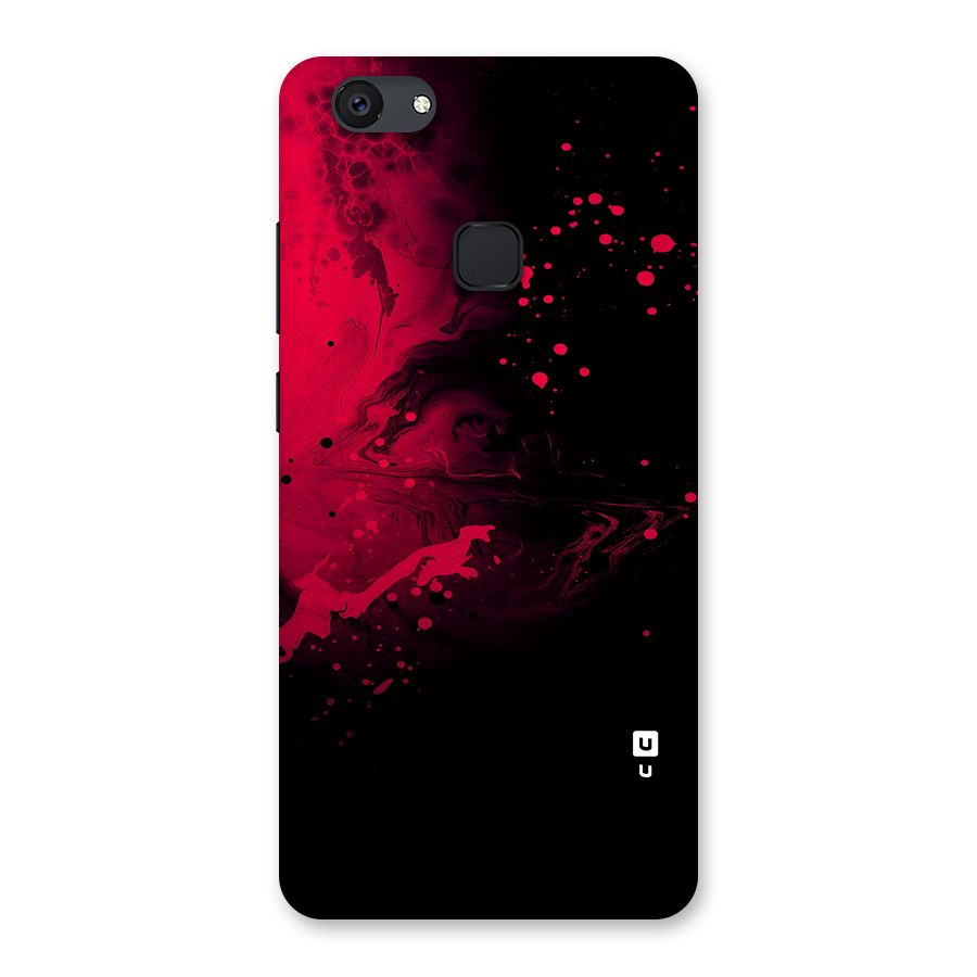 Red Black Splash Art Back Case for Vivo V7 Plus