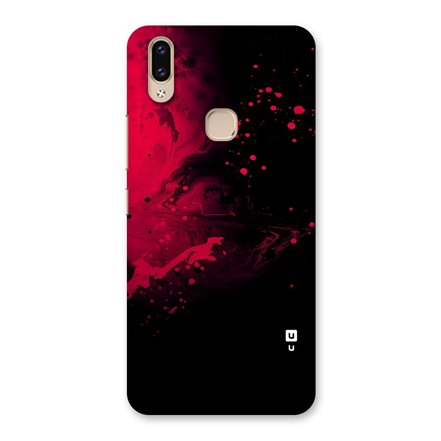 Red Black Splash Art Back Case for Vivo V9 Youth