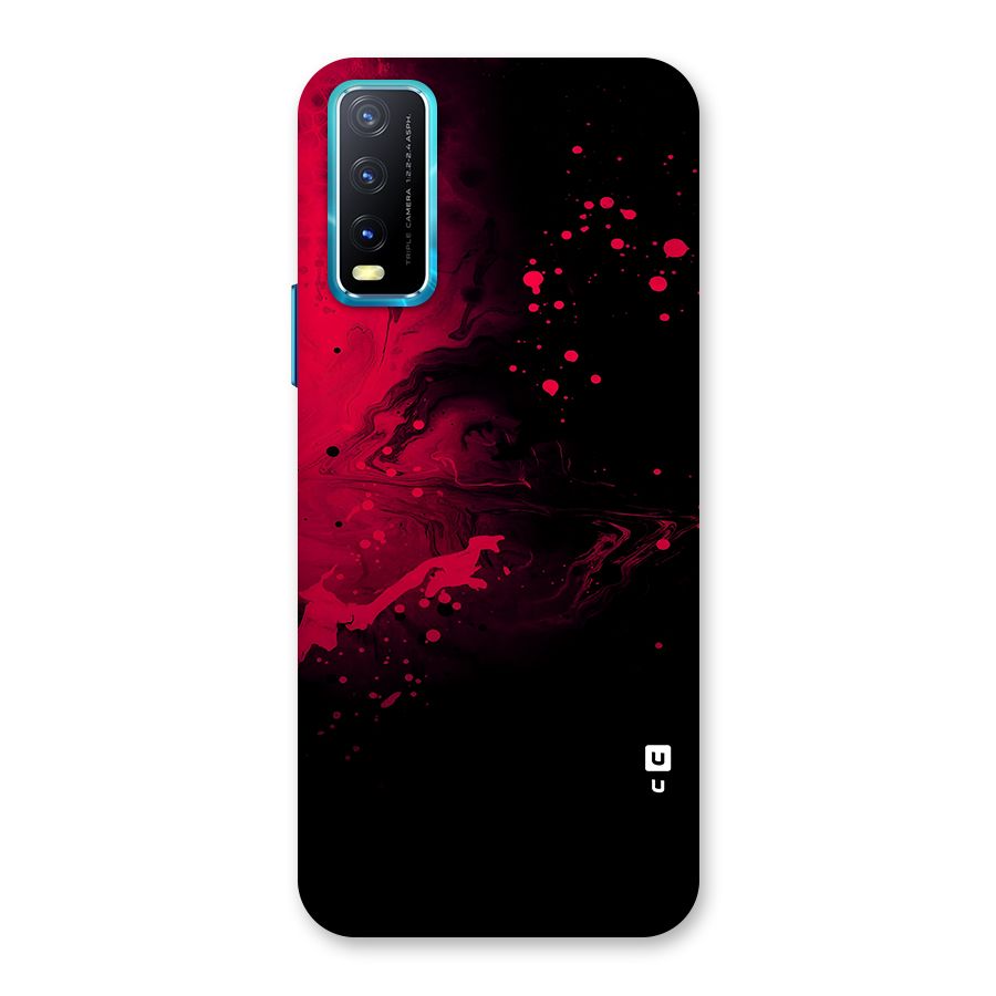 Red Black Splash Art Back Case for Vivo Y20A
