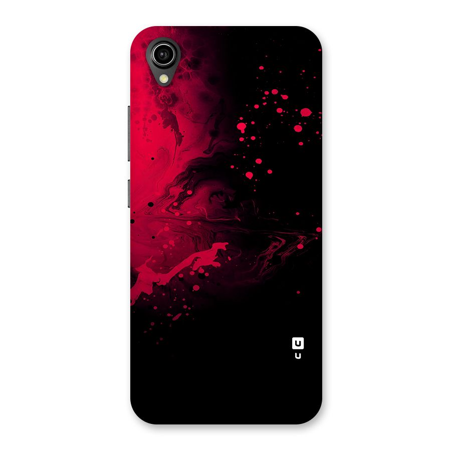 Red Black Splash Art Back Case for Vivo Y90