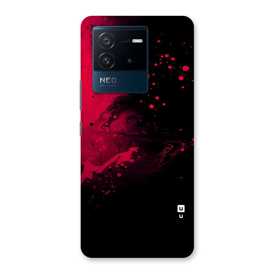 Red Black Splash Art Back Case for Vivo iQOO Neo 6 5G
