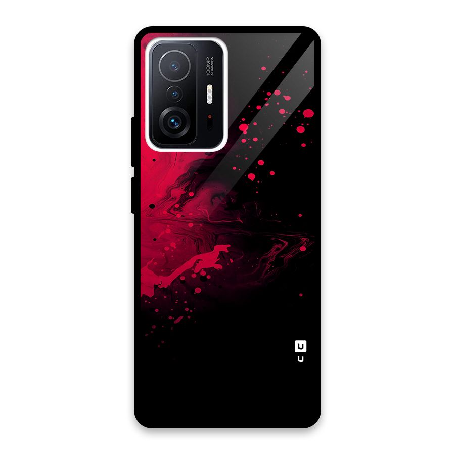 Red Black Splash Art Back Case for Xiaomi 11T Pro