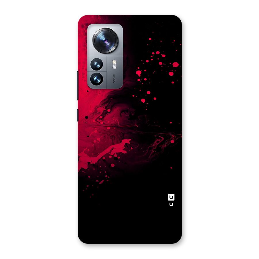 Red Black Splash Art Back Case for Xiaomi 12 Pro