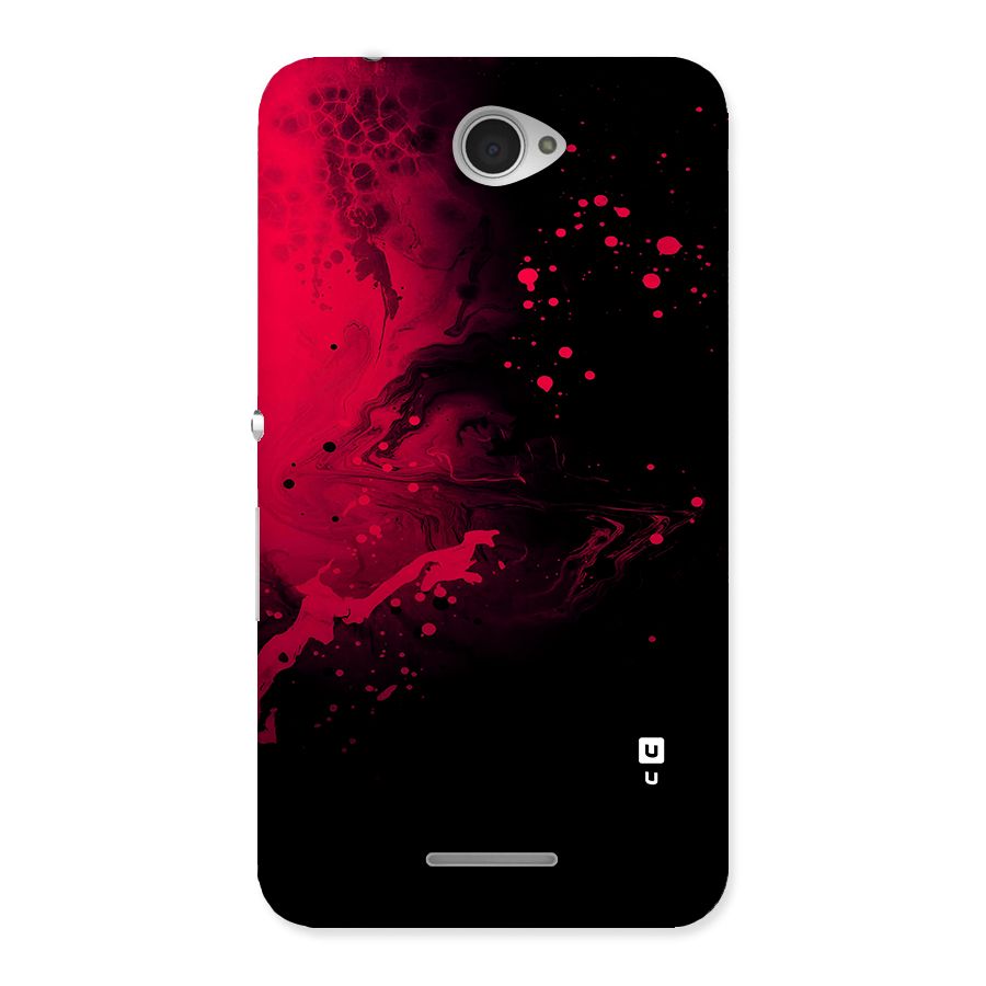 Red Black Splash Art Back Case for Xperia E4