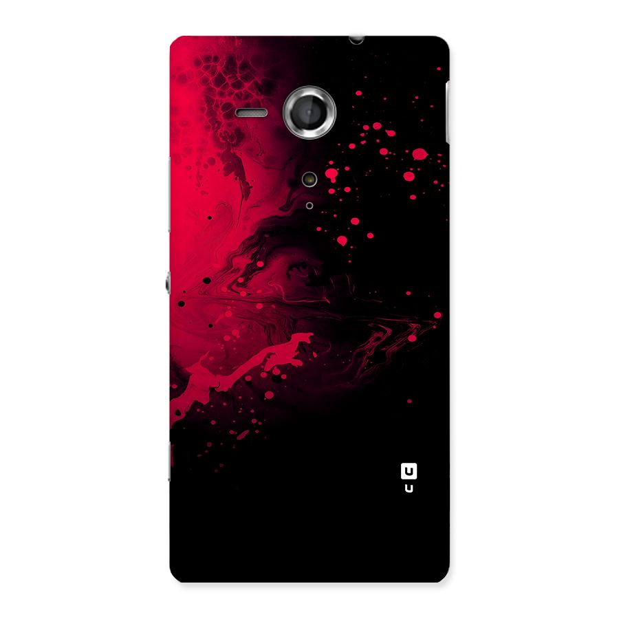 Red Black Splash Art Back Case for Xperia Sp