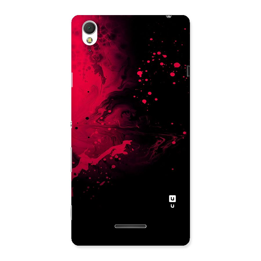 Red Black Splash Art Back Case for Xperia T3