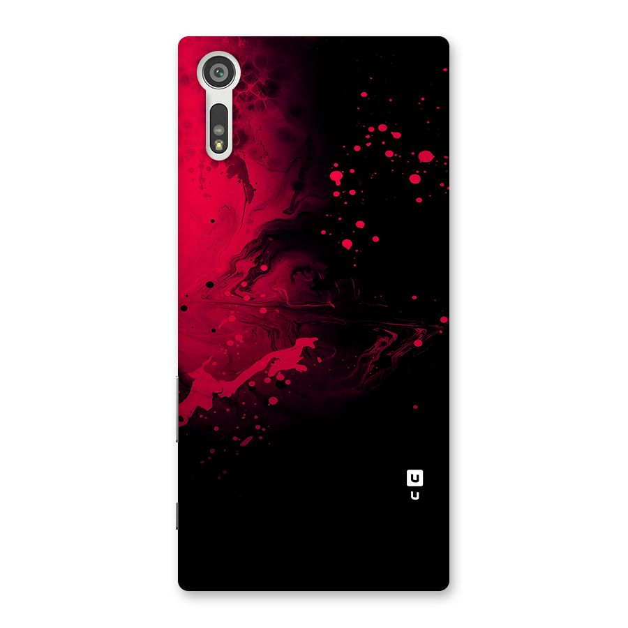 Red Black Splash Art Back Case for Xperia XZ