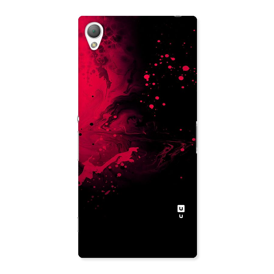 Red Black Splash Art Back Case for Xperia Z3