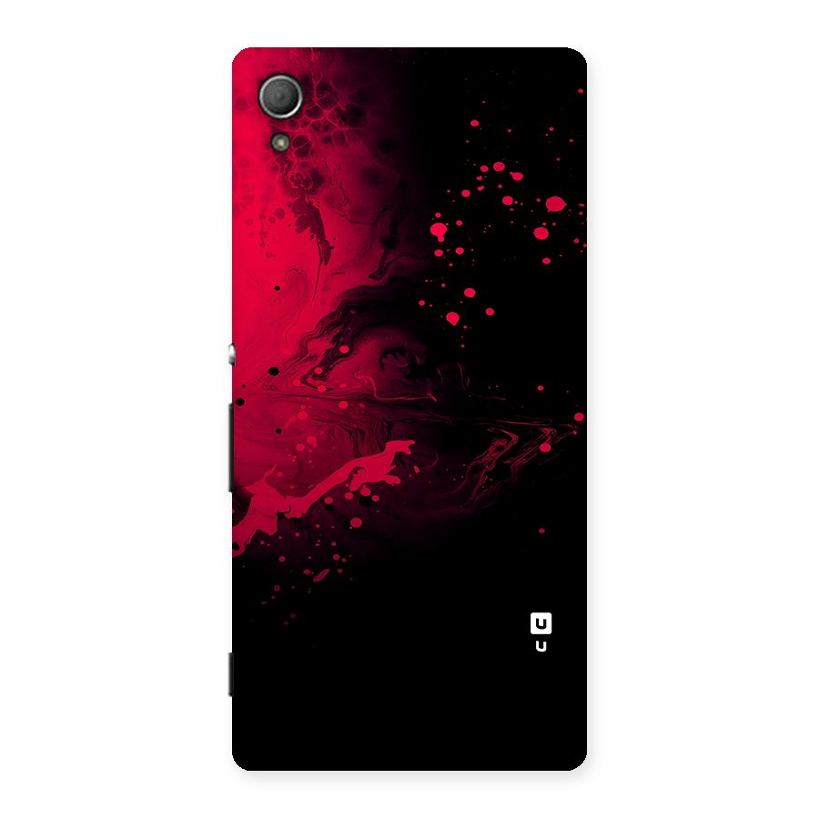 Red Black Splash Art Back Case for Xperia Z3 Plus
