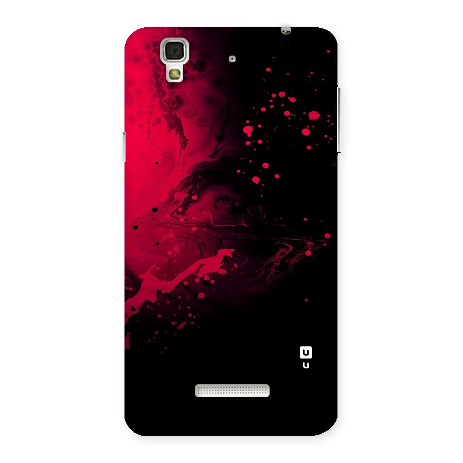 Red Black Splash Art Back Case for YU Yureka Plus