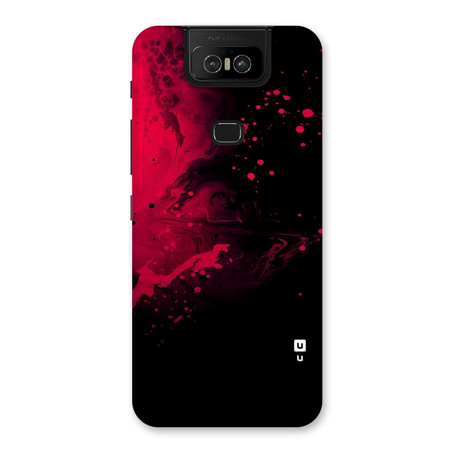 Red Black Splash Art Back Case for Zenfone 6z