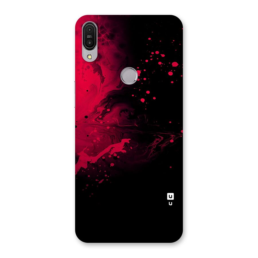 Red Black Splash Art Back Case for Zenfone Max Pro M1