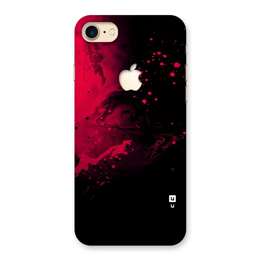 Red Black Splash Art Back Case for iPhone 7 Apple Cut