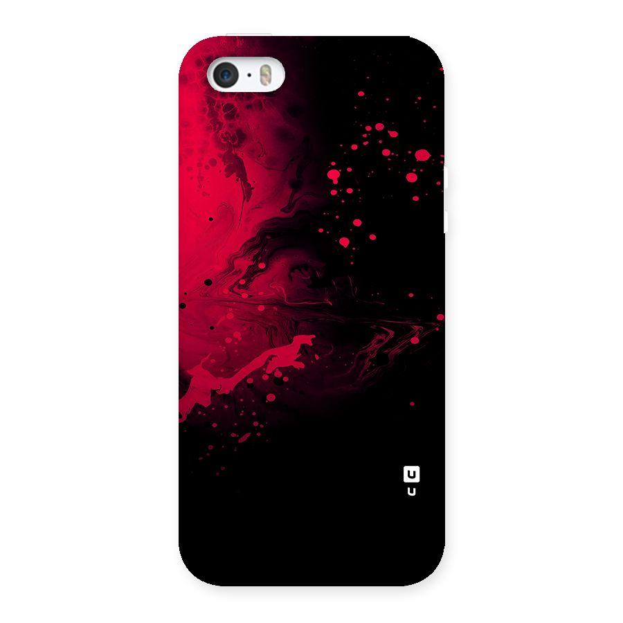 Red Black Splash Art Back Case for iPhone SE 2016