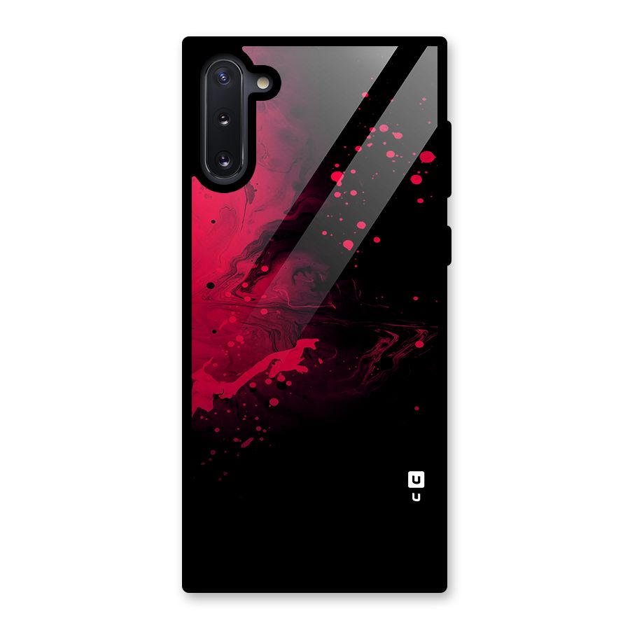 Red Black Splash Art Glass Back Case for Galaxy Note 10