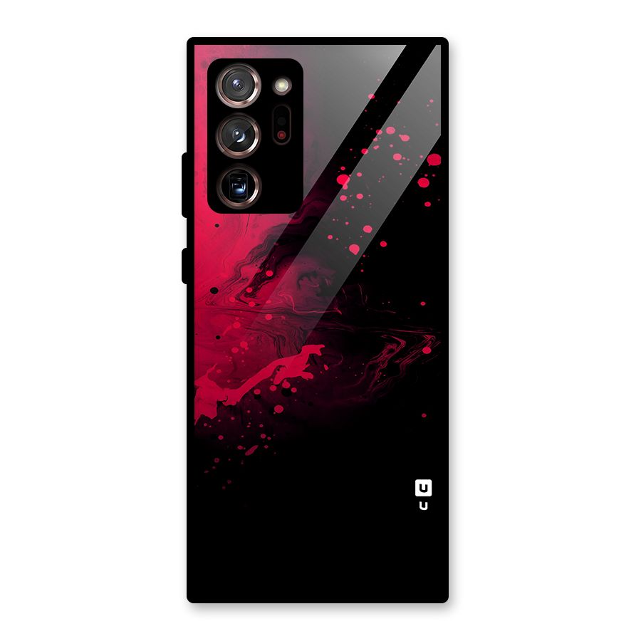 Red Black Splash Art Glass Back Case for Galaxy Note 20 Ultra 5G