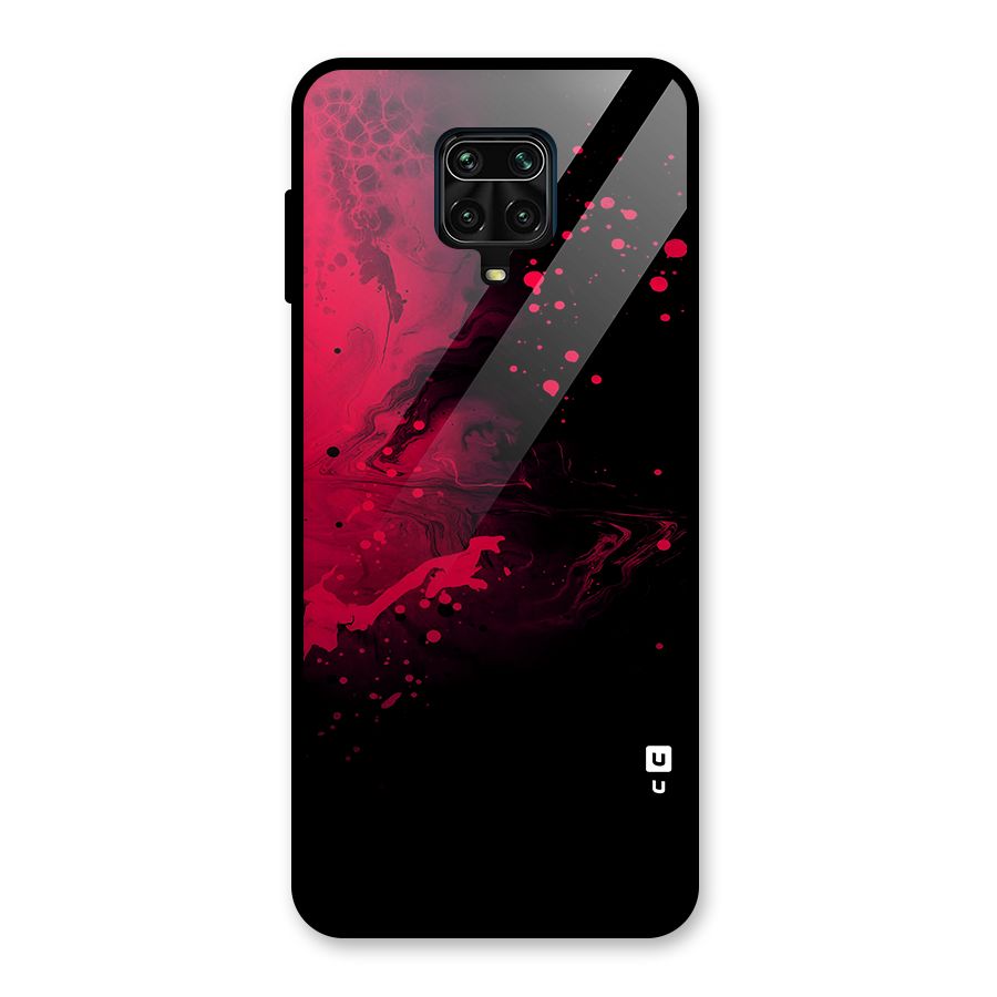 Red Black Splash Art Glass Back Case for Poco M2 Pro