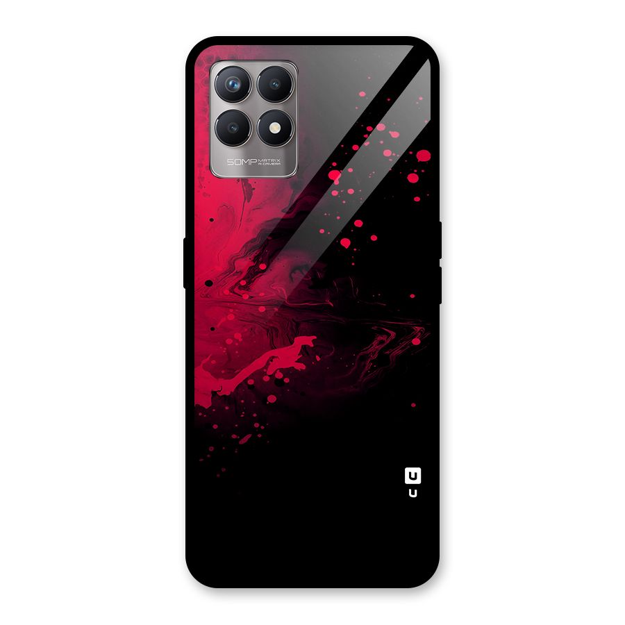 Red Black Splash Art Glass Back Case for Realme Narzo 50
