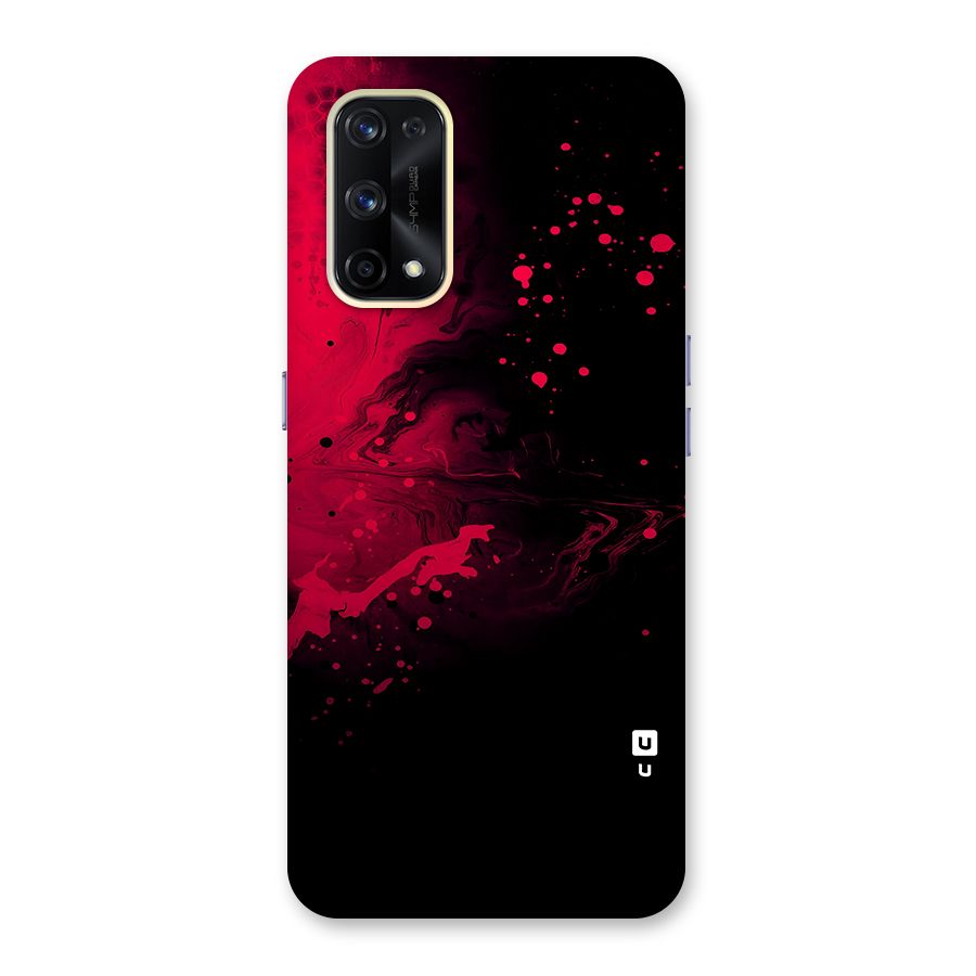 Red Black Splash Art Glass Back Case for Realme X7 Pro