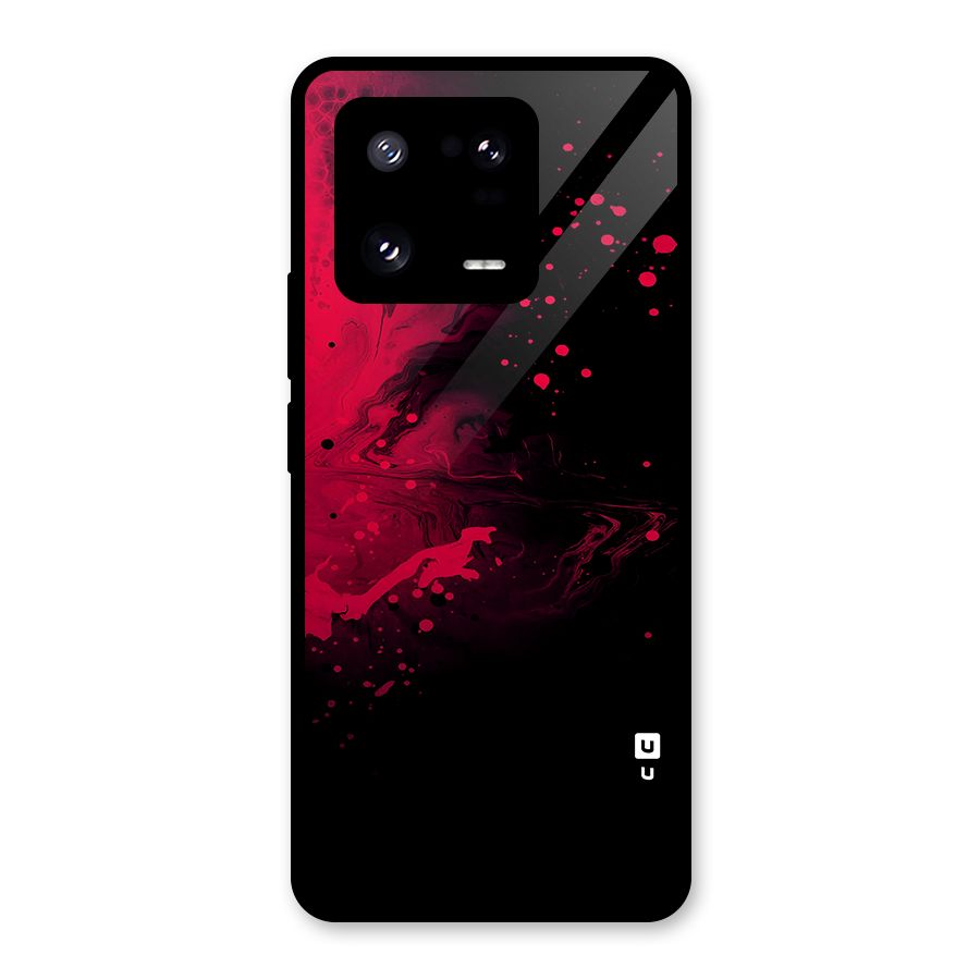 Red Black Splash Art Glass Back Case for Xiaomi 13 Pro
