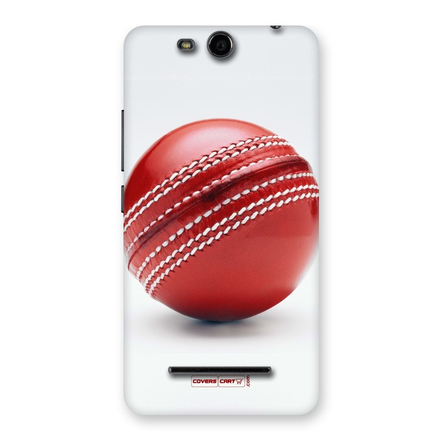 Red International Cricket Ball Back Case for Micromax Canvas Juice 3 Q392