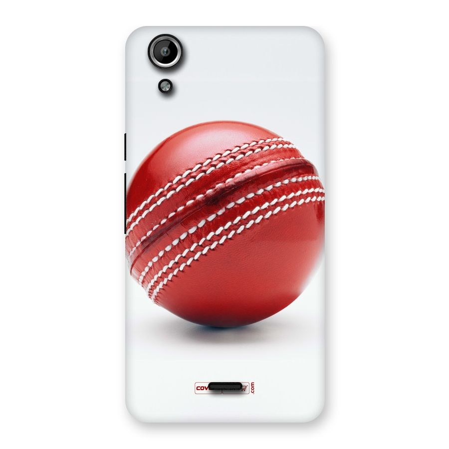 Red International Cricket Ball Back Case for Micromax Canvas Selfie Lens Q345